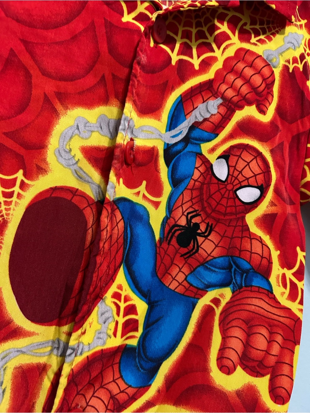 2002 Marvel Spider-Man Button Down Shirt size 3 - Picture 2 of 5
